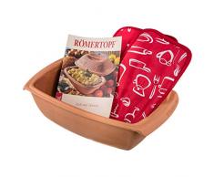 Römertopf 221205 Kit de démarrage Swing pour 4 personnes avec 2 maniques + livre de cuisine 450 recettes
