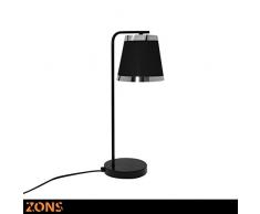 MIA lampe a poser 21x16xH45cm luminaire design cosy chic (Noir)