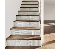 6 Stickers adhésifs escalier carrelages | Sticker Autocollant contremarche Carreaux de Ciment â Stickers contremarche carrelages - azulejos â 15 x 105 cm - 6 Bandes