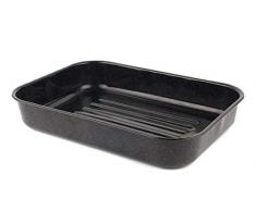 Russell Hobbs Plat à rôtir Profond en émail vitrifié Romano CW11431, 42 cm, Noir