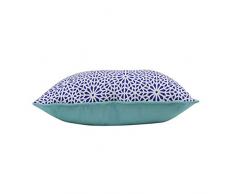 coton dintérieur coussin 30x50cm coton tunis indigo