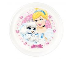 Home Princess Pets Assiette, 22.5Â cm, Plastique, Blanc/Multicolore