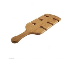 adkot Planches en Verre 6Â Verre vin Serveur (Lunettes Non incluses), Marron, 49,5Â x 17,5Â x 2,5Â cm