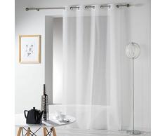 douceur dintÃ©rieur panneau a oeillets 140x280 cm etamine telma blanc