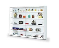 Inter Link Vitrine Murale pour Objets de Collection & Miniatures Panneaux de particules Blanc (80 x 60 x 9.5 cm)