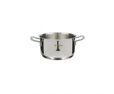Tognana vanitosa Casserole de 16 cm avec 2 poignées, Acier Inoxydable, Argent