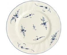 Villeroy & Boch Vieux Luxembourg Assiette plate, 26 cm, Porcelaine Premium, Blanc/Bleu