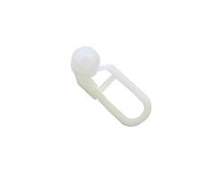 GARDINIA Anneaux avec crochet pour les modÃ¨les de tringles Ã rideaux GE et P2U, Paquet de 50, RÃ©sistant aux UV, Plastique, Blanc