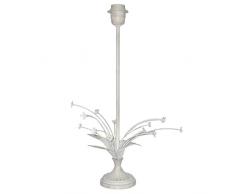 Better & Best 1221802 â Petite lampe de table avec décoration de Bouquet Fleurs Rond avec pied, blanc
