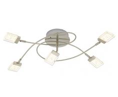 Briloner Leuchten 2530-052S Plafonnier LED 3,60 W Métal/Plastique Nickel Mat