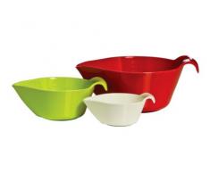 Premier Housewares 0804941 Set de 3 Pichet de Mesure en MÃ©lamine Blanc/Vert/Rouge 150/400/1200 ML