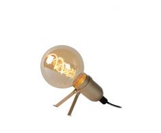 Lucide 46511/05/02 Lampe de Table, MÃ©tal, 5 W, Satin Gold