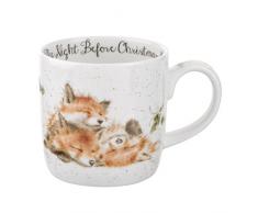 Mug par Royal Worcester Wrendale la Nuit Avant Noël, Multicolore