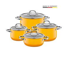 Silit 2109298175 Set de 4 Batteries de Cuisine, Ãmail, Jaune, 24 cm