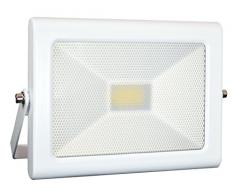 Tibelec 349310 Projecteur blanc LED extra plat 20W 1660 lumens - non cÃ¢blÃ© garantie 5 ans, Aluminium, 20 W, 48x190x130mm