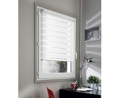 Madecostore Store Enrouleur bi-matière modulable occultant 100% Polyester Facile à Poser Jour/Nuit