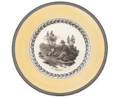 Villeroy & Boch Audun Chasse Assiette Ã dessert, 22 cm, Porcelaine Premium, Blanc/Gris/Jaune