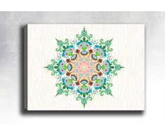 Bonamaison Peinture sur toile, multicolore, 30 x 40 cm - Conçu et fabriqué en Turquie