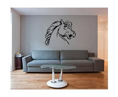 TATOUTEX Stickers Profil de Cheval - Turquoise, L 30cm x H 27cm