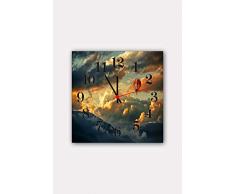 Bonamaison Horloge Murale en MDF, Multicolore, 30 x 30 cm