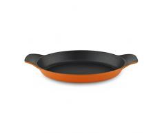Commichef Mini au Plat Ã gratin Ovale en Aluminium moulÃ© sous Pression, Aluminium, Orange, 25.5 x 14.5 x 3 cm