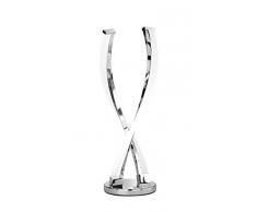 WOFI 8152.02.01.6000 Lampe de table, MÃ©tal, Integriert, 8 W, chrom, 14 x 14 x 44 cm