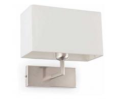 Faro Barcelona - Roda - Lampe murale, en nickel opaque, 1Â x E27, 60Â W