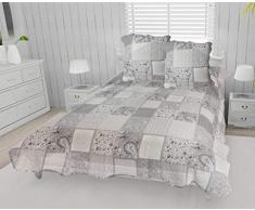 Soleil docre Aurore Boutis, Coton, Gris, 240x260 cm