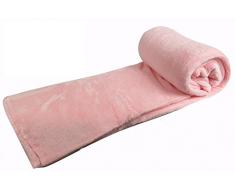 Couverture deluxe fourrure 450 - 100% polyester - OURSON - Rose M6 - 180 x 220