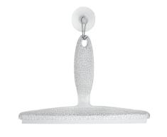 iDesign raclette douche, grande raclette vitre en plastique pour douches, miroirs ou fenÃªtres, raclette essuie-glace pour douche avec ventouse Ã fixer, transparent