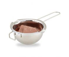 Relaxdays RÃ©cipient bain marie casserole bain marie inox chocolat beurre lait pÃ¢tisserie HxlxP: 6 x 24 x 14 cm, argent