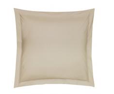 Blanc des Vosges Uni Satin Taie Coton Chanvre 65x65 cm