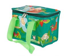 Puckator Mini Sac Isotherme Faultier Just Hanging Around Vert, imprimÃ© Multicolore en polypropylÃ¨ne.