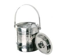 Premier Housewares 0508910 Seau à Glace en Acier Inoxydable Effet Martelé