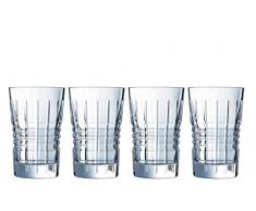 Cristal dArques L8235 Rendez-Vous Lot de 4 Verres Ã Vin Rouge en Cristal de Haute QualitÃ© 4 Verres Ã Vin 35 cl Paroi Epaisse et Robuste, Transparent, 36 cl