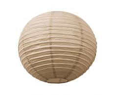 Party Pro 502116L Lanterne Japonaise, Papier de Riz, Taupe, 50 x 50 x 50 cm