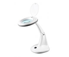 KEMOT nar0460, lumiÃ¨re lampe avec loupe 5Â dioptries, 48Â LED SMD, 6Â W, 6500Â K, verre, blanc