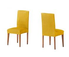 Housse pour chaise housse de chaise avec dossier 24x30x6 cm or, 2 Unités