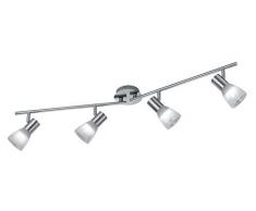 Reality Leuchten Visto Barre de spot en mÃ©tal Nickel mat 4 W