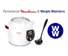 Moulinex Multicuiseur Intelligent Cookeo + Louche Incluse, 6 Modes de Cuisson 100 Recettes préprogrammées jusquâà 6 Personnes Blanc Programme Weightwatchers Digital offert pendant 5 semaines YY4407FB