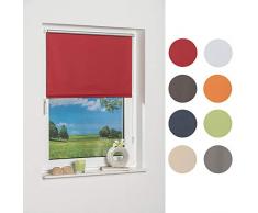K-Home Klemmfix Mini Store occultant, Tissu, Rot, 90 x 150 cm