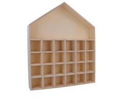 Artemio Calendrier avent 24 tampons bois 27,5 x 33x 4,5 cm