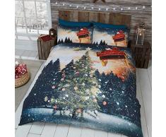 Just Contempo Ensemble de Housse de Couette, Blue Lights, Simple