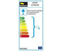 Brilliant 92706/06 Lampe Ã poser-noir-metal/plastique-E27, MÃ©tal/Plastique, E27, 40 W