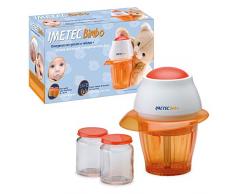 Imetec Bimbo HM3 Omogeneizer Fonction Impulse Double SystÃ¨me de SÃ©curitÃ© 2 Bocaux de Conservation FraÃ®cheur 400 ml
