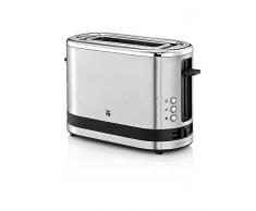 WMF KITCHENMINIS Grille Pain, 1 Fente, Design Extra Compact pour toutes les Cuisines, 7 niveaux de Brunissage, Réchauffe Viennoiserie, Inox Cromargan Haute Qualité, 600W, 0414100011