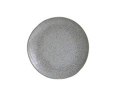 House Doctor Hc0800 Assiette Plate Rustique Dia: 27,5 cm, H.: 2,8 cm gris