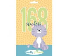 Bloc de 168 Autocollants Chats Family Friends