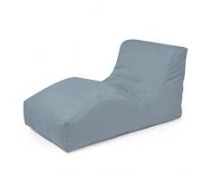 Outbag Wave Dextérieur Pouf, Gris Pierre, 125 x 70 cm
