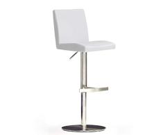 Robas Lund Lo.PES Tabouret de Bar, INOX, Blanc, 52 x 40 x 110